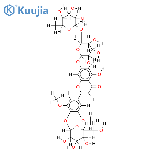 4'-O-Glucopyranoside,7-O-rutinoside-4',5,7-Trihydroxy-3',5'-dimethoxyflavone structure