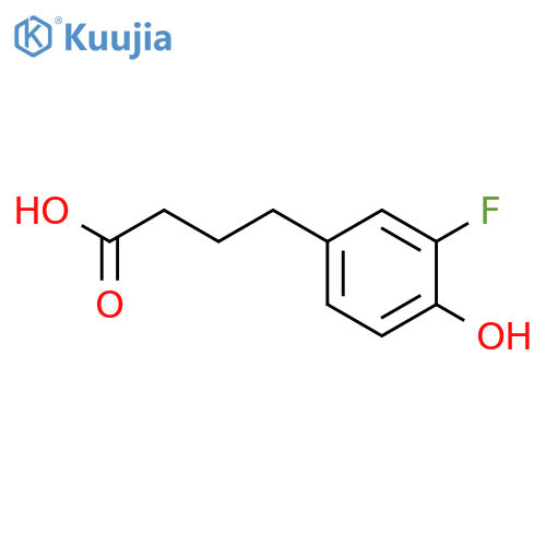 4-(3-fluoro-4-hydroxyphenyl)butyric acid structure