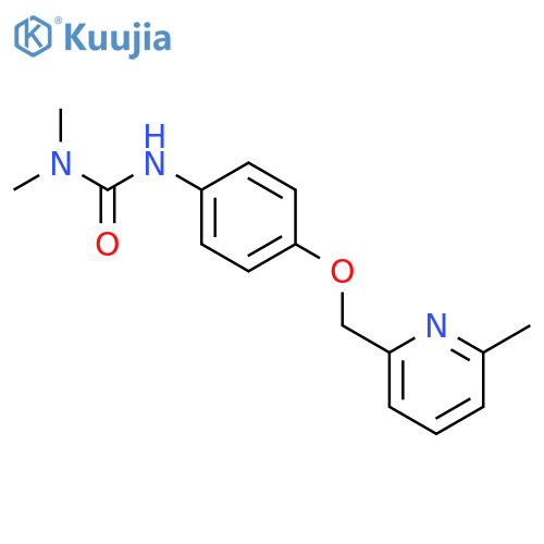 Urea, N,N-dimethyl-N'-[4-[(6-methyl-2-pyridinyl)methoxy]phenyl]- structure