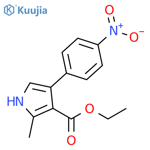 1H-Pyrrole-3-carboxylic acid, 2-methyl-4-(4-nitrophenyl)-, ethyl ester structure
