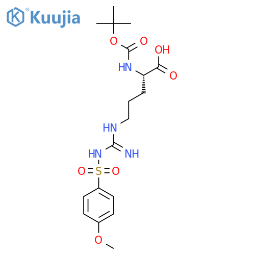 N-alpha-Boc-Nomega-(methoxybenzenesulfonyl)-L-arginine structure