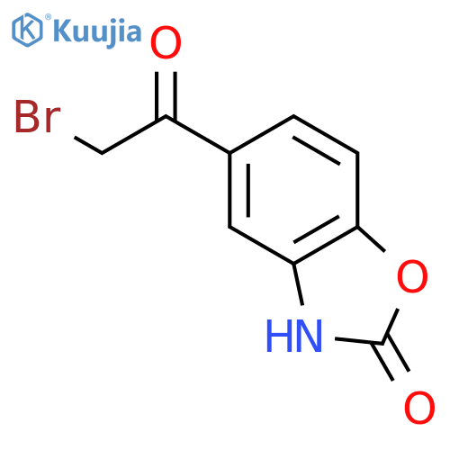 2(3H)-Benzoxazolone, 5-(bromoacetyl)- structure