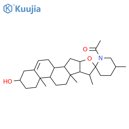 (22alpha,25R)-28-acetylspirosol-5-en-3beta-ol structure