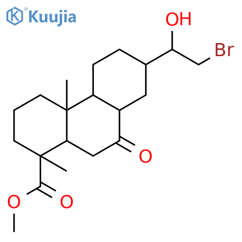1-Phenanthrenecarboxylic acid,7-(2-bromo-1-hydroxyethyl)tetradecahydro-1,4a-dimethyl-9-oxo-, methylester structure