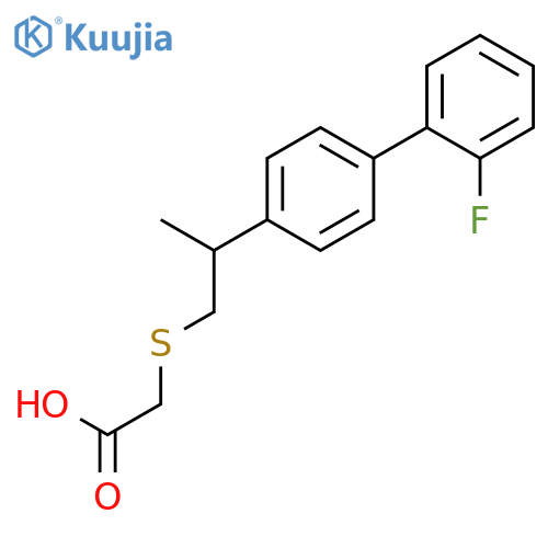 ACETIC ACID, [[2-(2'-FLUORO[1,1'-BIPHENYL]-4-YL)PROPYL]THIO]- structure