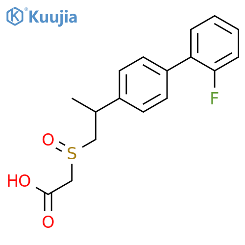 ACETIC ACID, [[2-(2'-FLUORO[1,1'-BIPHENYL]-4-YL)PROPYL]SULFINYL]- structure