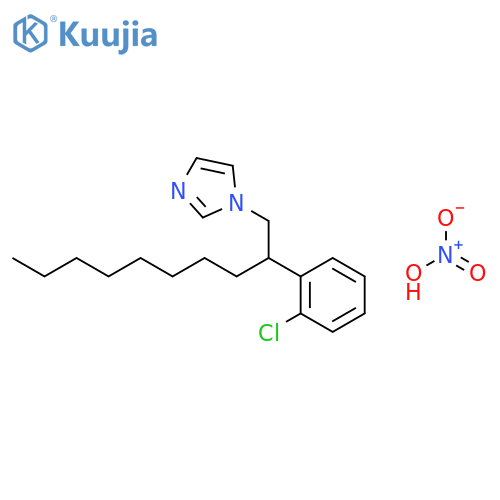 1H-Imidazole, 1-[2-(2-chlorophenyl)decyl]-, mononitrate structure