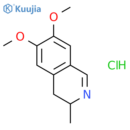 6,7-dimethoxy-3-methyl-3,4-dihydroisoquinoline hydrochloride sesquihydrate structure