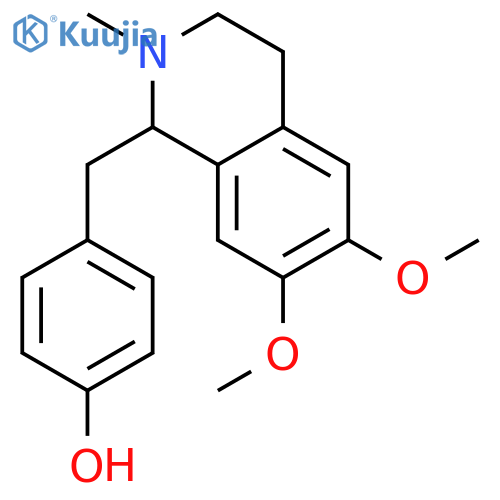 Phenol,4-[(1,2,3,4-tetrahydro-6,7-dimethoxy-2-methyl-1-isoquinolinyl)methyl]- structure