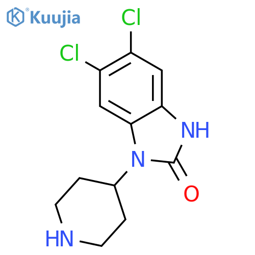 2H-BENZIMIDAZOL-2-ONE, 5,6-DICHLORO-1,3-DIHYDRO-1-(4-PIPERIDINYL)- structure