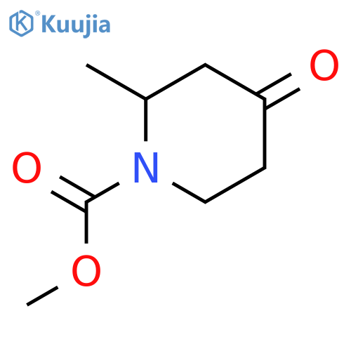 2-methyl-4-oxo-1-Piperidinecarboxylic acid methyl ester structure