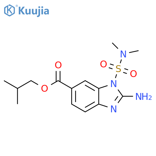 1H-Benzimidazole-6-carboxylic acid,2-amino-1-[(dimethylamino)sulfonyl]-, 2-methylpropyl ester structure