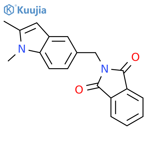 2-(1,2-dimethyl-1H-indol-5-yl)methyl-2,3-dihydro-1H-isoindole-1,3-dione structure