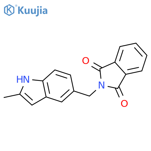 2-(2-methyl-1H-indol-5-yl)methyl-2,3-dihydro-1H-isoindole-1,3-dione structure