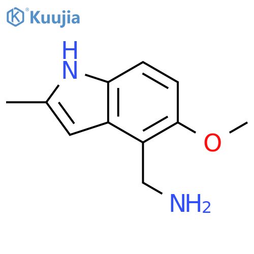 1-(5-methoxy-2-methyl-1H-indol-4-yl)methanamine structure