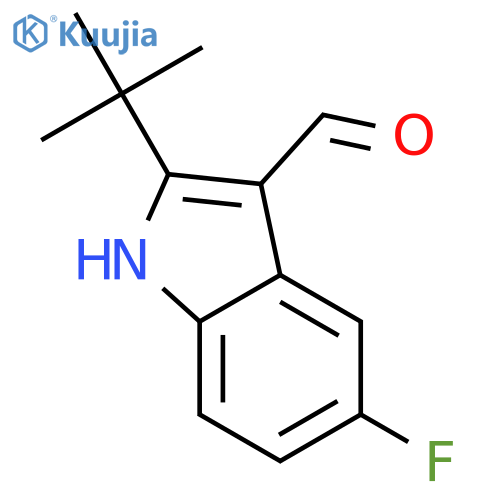 2-tert-Butyl-5-fluoro-1H-indole-3-carbaldehyde structure