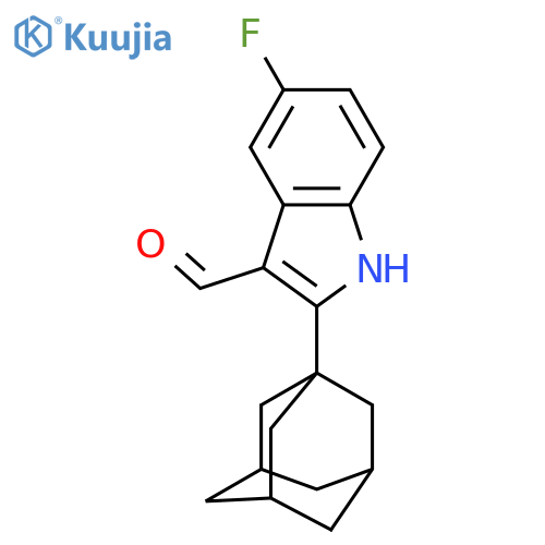 2-(1-Adamantyl)-5-fluoro-1H-indole-3-carbaldehyde structure