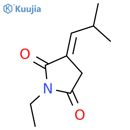 2,5-PYRROLIDINEDIONE, 1-ETHYL-3-(2-METHYLPROPYLIDENE)- structure