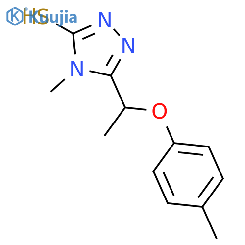 4-Methyl-5-1-(4-methylphenoxy)ethyl-4H-1,2,4-triazole-3-thiol structure
