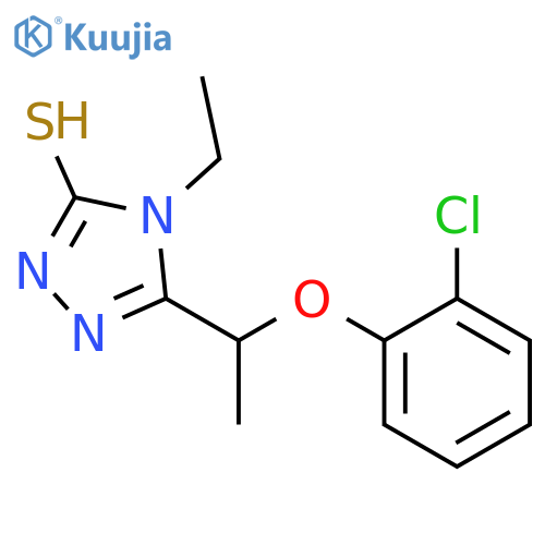 5-1-(2-Chlorophenoxy)ethyl-4-ethyl-4H-1,2,4-triazole-3-thiol structure
