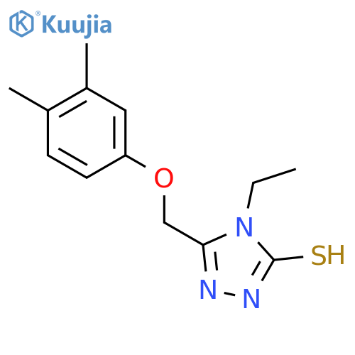5-(3,4-Dimethylphenoxy)methyl-4-ethyl-4H-1,2,4-triazole-3-thiol structure