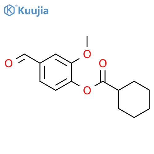 4-Formyl-2-methoxyphenyl cyclohexanecarboxylate structure