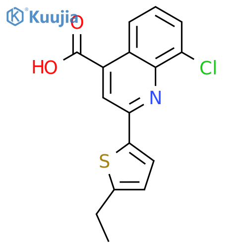 8-Chloro-2-(5-ethylthien-2-yl)quinoline-4-carboxylic acid structure