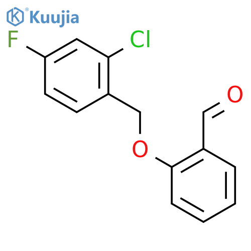 2-[(2-chloro-4-fluorophenyl)methoxy]benzaldehyde structure