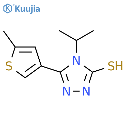 4-Isopropyl-5-(5-methyl-thiophen-3-yl)-4H-[1,2,4]triazole-3-thiol structure