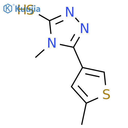 4-methyl-5-(5-methylthien-3-yl)-4H-1,2,4-triazole-3-thiol structure