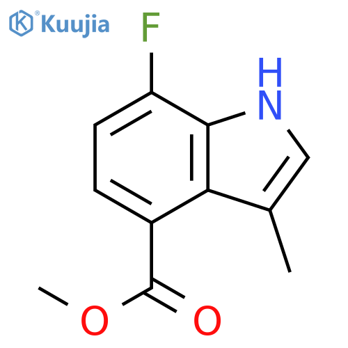 7-fluoro-3-methyl-1H-Indole-4-carboxylic acid methyl ester structure