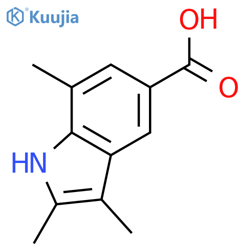 1H-Indole-5-carboxylic acid, 2,3,7-trimethyl- structure