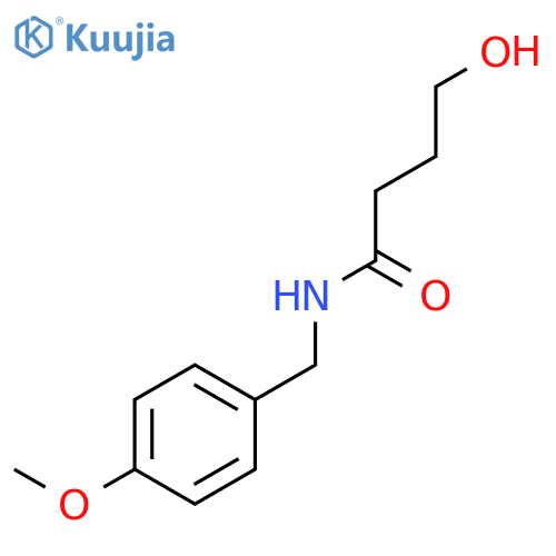 Butanamide, 4-hydroxy-N-[(4-methoxyphenyl)methyl]- structure