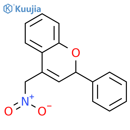 2H-1-Benzopyran, 4-(nitromethyl)-2-phenyl- structure