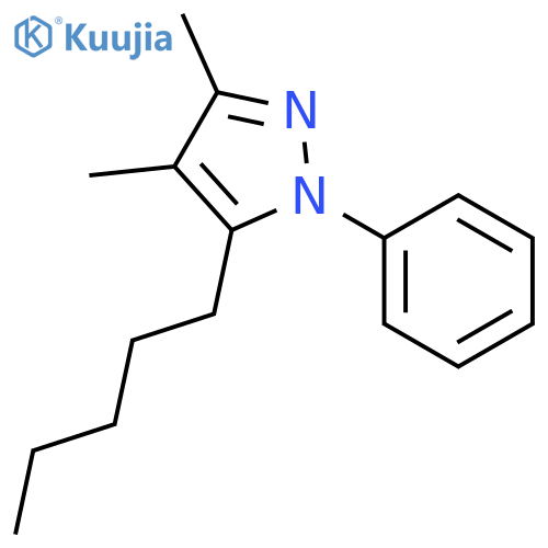 1H-Pyrazole, 3,4-dimethyl-5-pentyl-1-phenyl- structure