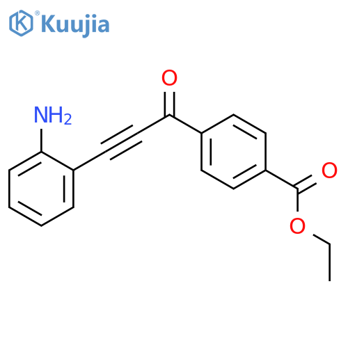 Benzoic acid, 4-[3-(2-aminophenyl)-1-oxo-2-propynyl]-, ethyl ester structure