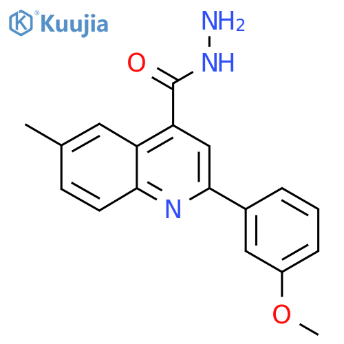 2-(3-Methoxyphenyl)-6-methylquinoline-4-carbohydrazide structure
