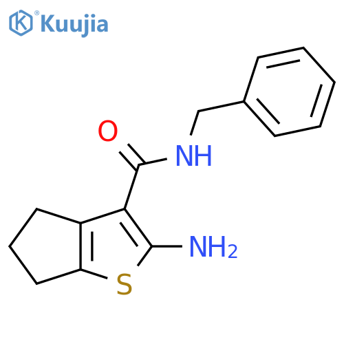 2-Amino-N-benzyl-5,6-dihydro-4H-cyclopentabthiophene-3-carboxamide structure