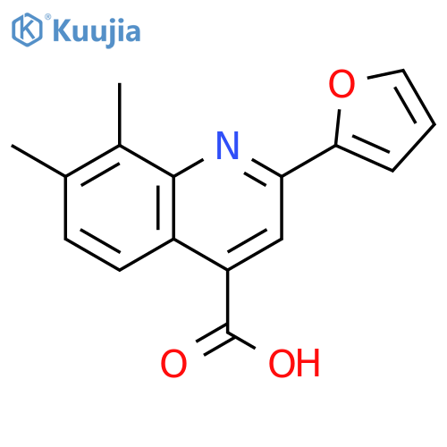 2-(2-Furyl)-7,8-dimethylquinoline-4-carboxylic acid structure