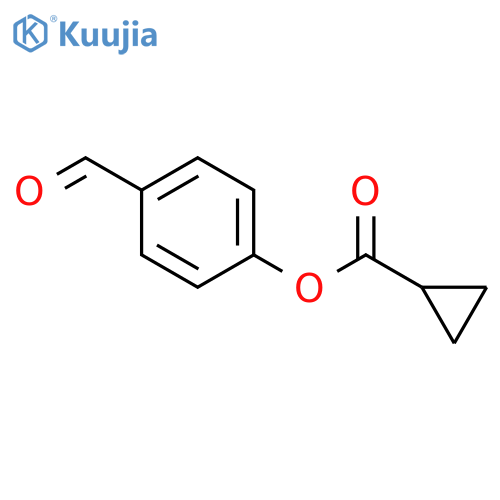 4-Formylphenyl cyclopropanecarboxylate structure
