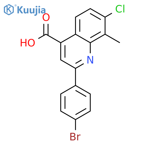 2-(4-Bromophenyl)-7-chloro-8-methylquinoline-4-carboxylic acid structure