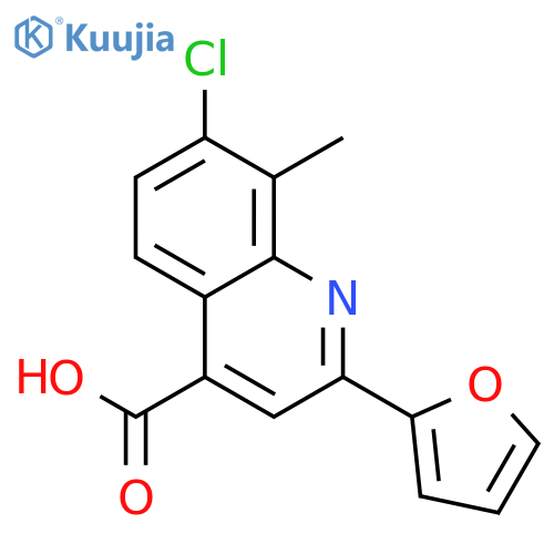 7-Chloro-2-(2-furyl)-8-methylquinoline-4-carboxylic Acid structure