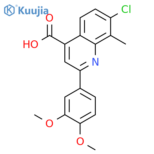 7-Chloro-2-(3,4-dimethoxyphenyl)-8-methylquinoline-4-carboxylic acid structure