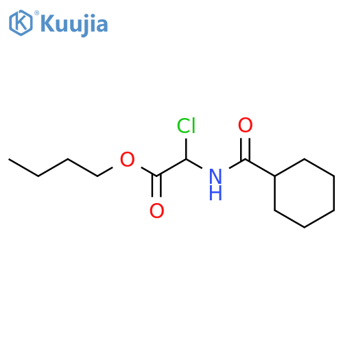 Acetic acid, chloro[(cyclohexylcarbonyl)amino]-, butyl ester structure