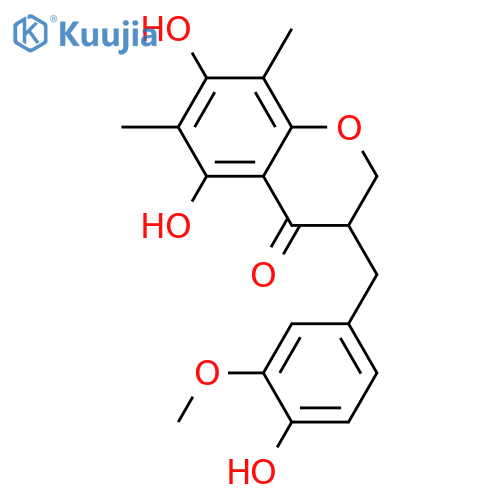 3',4',5,7-Tetrahydroxy-6,8-dimethylhomoisoflavone; 2,3ξ-Dihydro, 3'-Me ether structure
