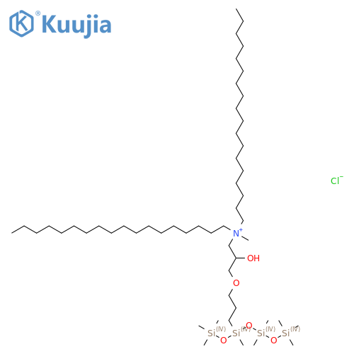 [3-[3-[[Dimethyl(trimethylsilyloxy)silyl]oxy-methyl-trimethylsilyloxysilyl]propoxy]-2-hydroxypropyl]-methyl-dioctadecylazanium;chloride structure