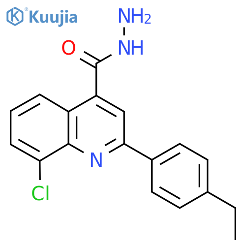 8-Chloro-2-(4-ethylphenyl)quinoline-4-carbohydrazide structure