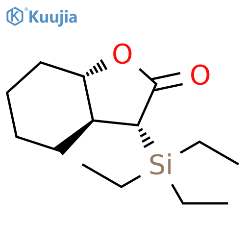 2(3H)-Benzofuranone, hexahydro-3-(triethylsilyl)-, (3R,3aS,7aS)- structure