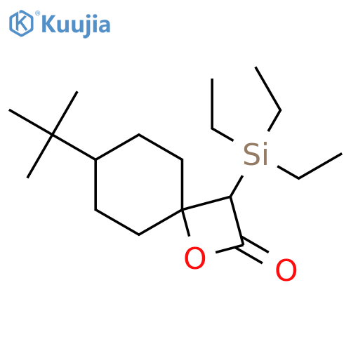 1-OXASPIRO[3.5]NONAN-2-ONE, 7-(1,1-DIMETHYLETHYL)-3-(TRIETHYLSILYL)- structure