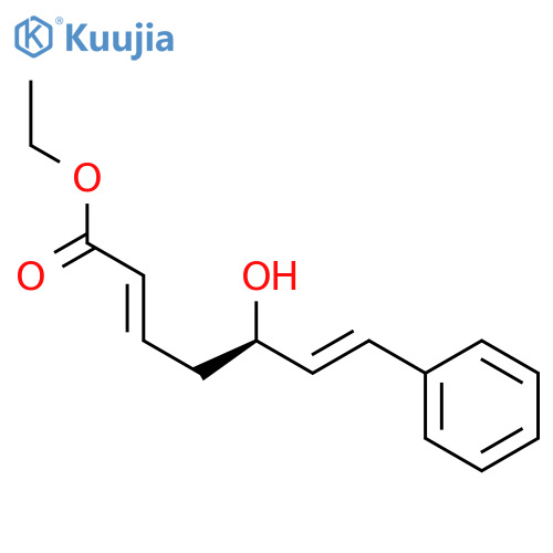 2,6-Heptadienoic acid, 5-hydroxy-7-phenyl-, ethyl ester, (2E,5R,6E)- structure